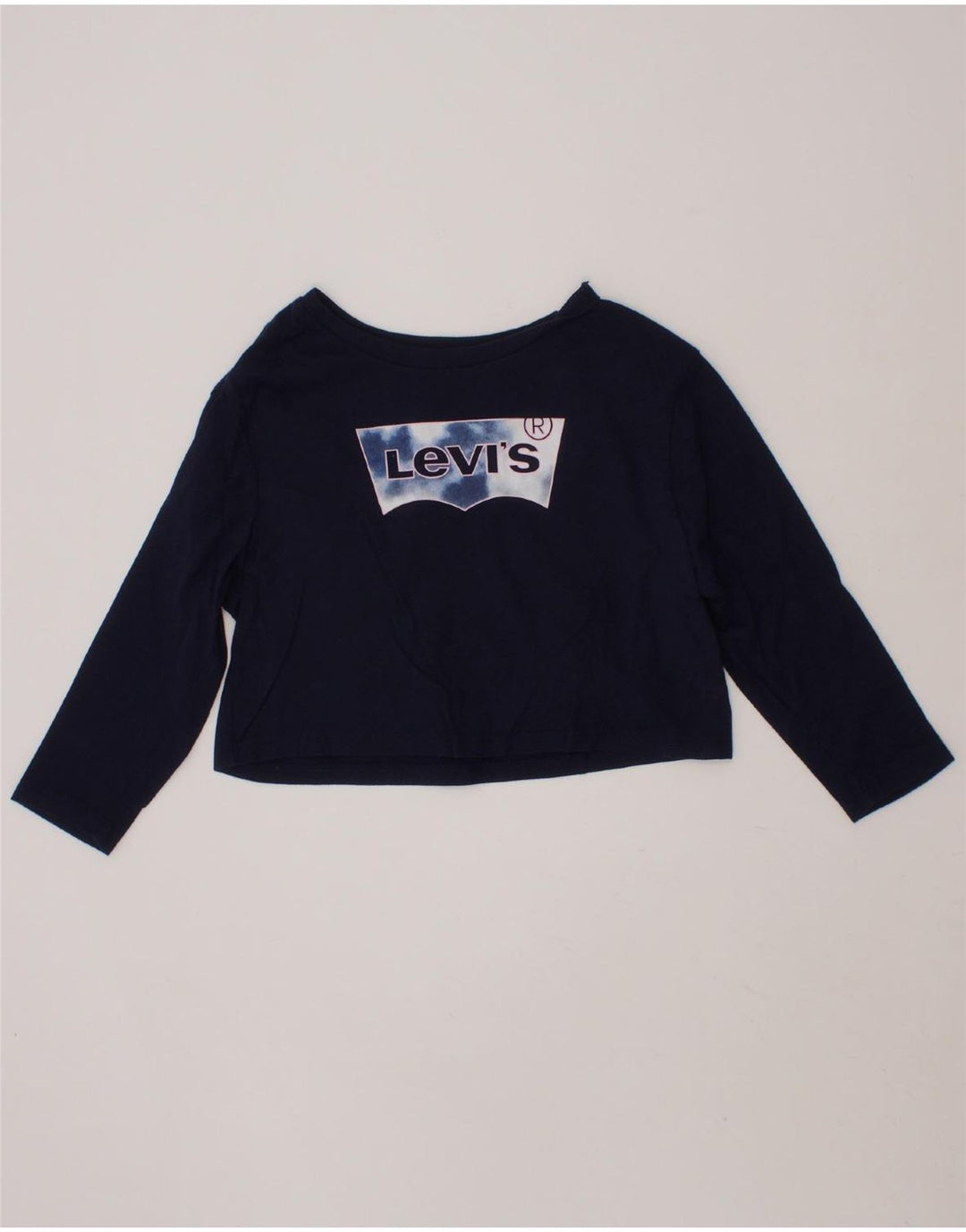 LEVI'S Girls Graphic Top Long Sleeve 2-3 Years Navy Blue Cotton Vintage Levi's and Second-Hand Levi's from Messina Hembry 