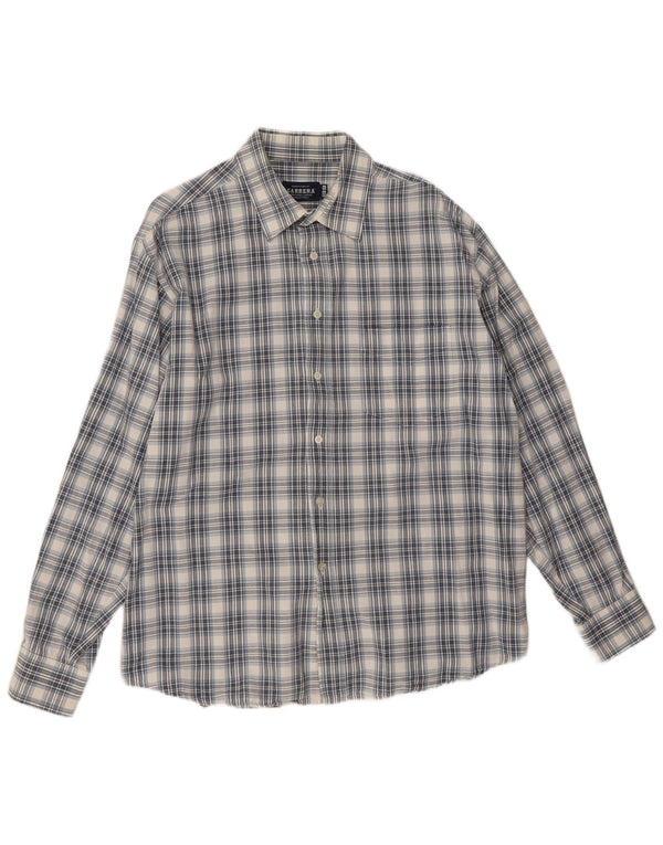 Carrera Mens Shirt Size 43/44 XL Blue Check