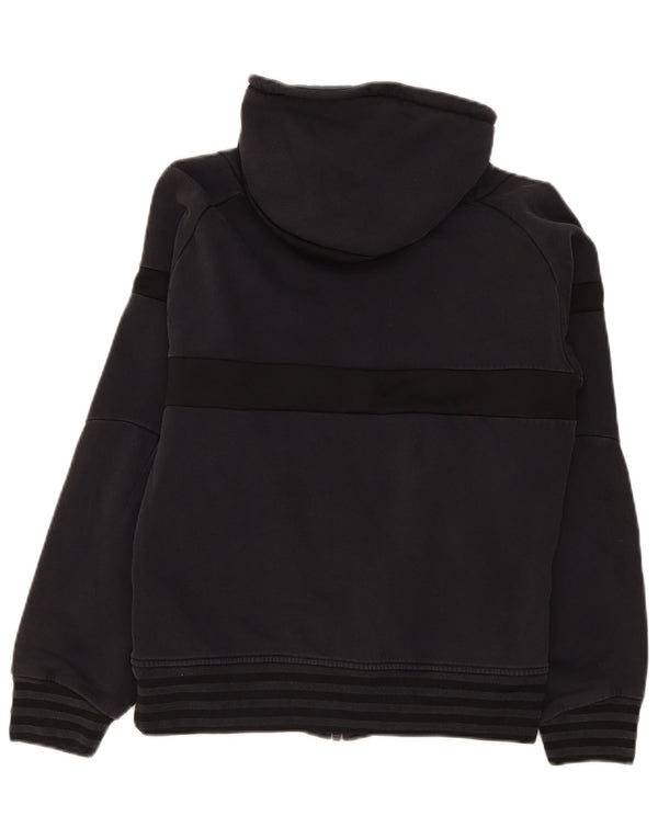 Felpa con cappuccio e zip grafica Nike da uomo UK 36/38 Small Black Colourblock