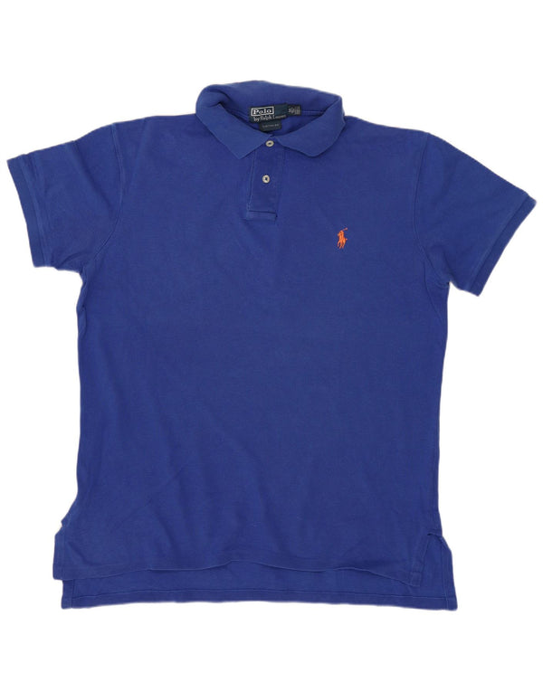 Polo da uomo su misura RALPH LAUREN in cotone blu medio