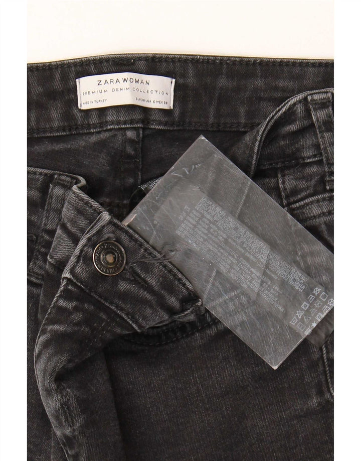 Jeans svasati da donna Zara EU 38 Small W28 L31 cotone nero