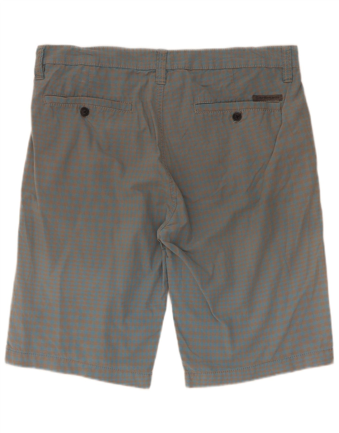 Pantaloncini cargo da uomo Calvin Klein W33 Large Blue Gingham