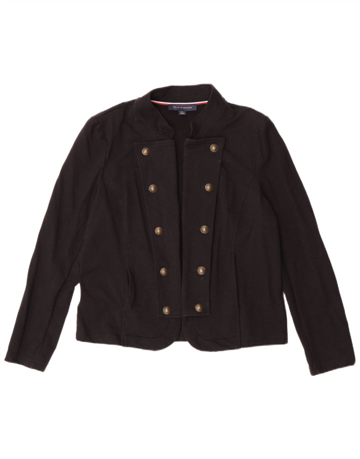 Top cardigan da donna Tommy Hilfiger UK 16 grande cotone nero