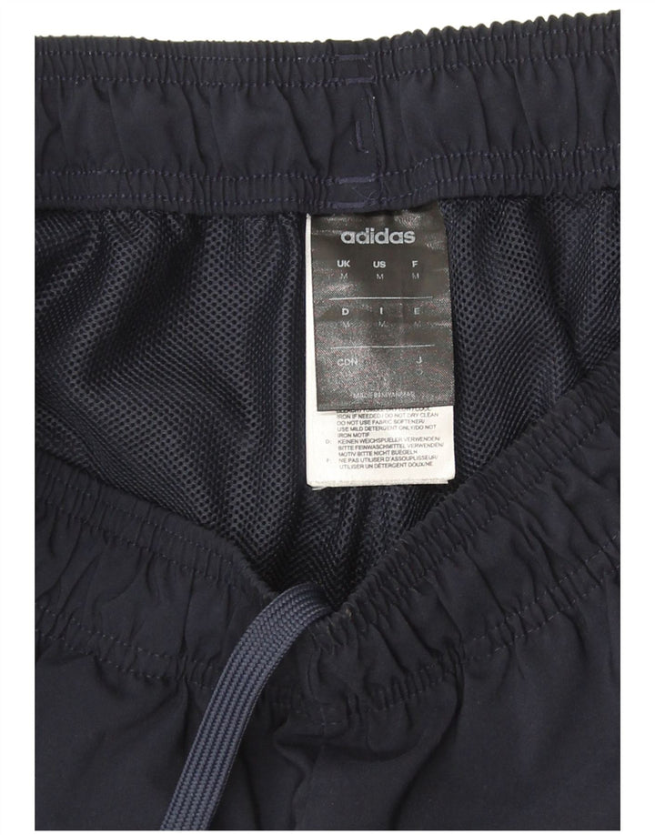 Pantaloncini sportivi da uomo Adidas medi in poliestere blu navy