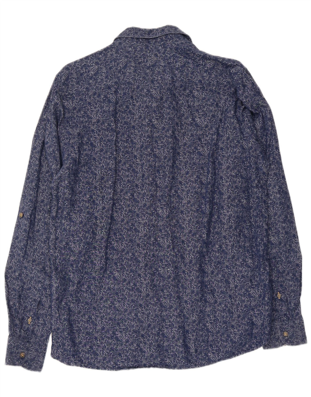 Camicia da uomo TED BAKER taglia 4 grande cotone floreale blu navy
