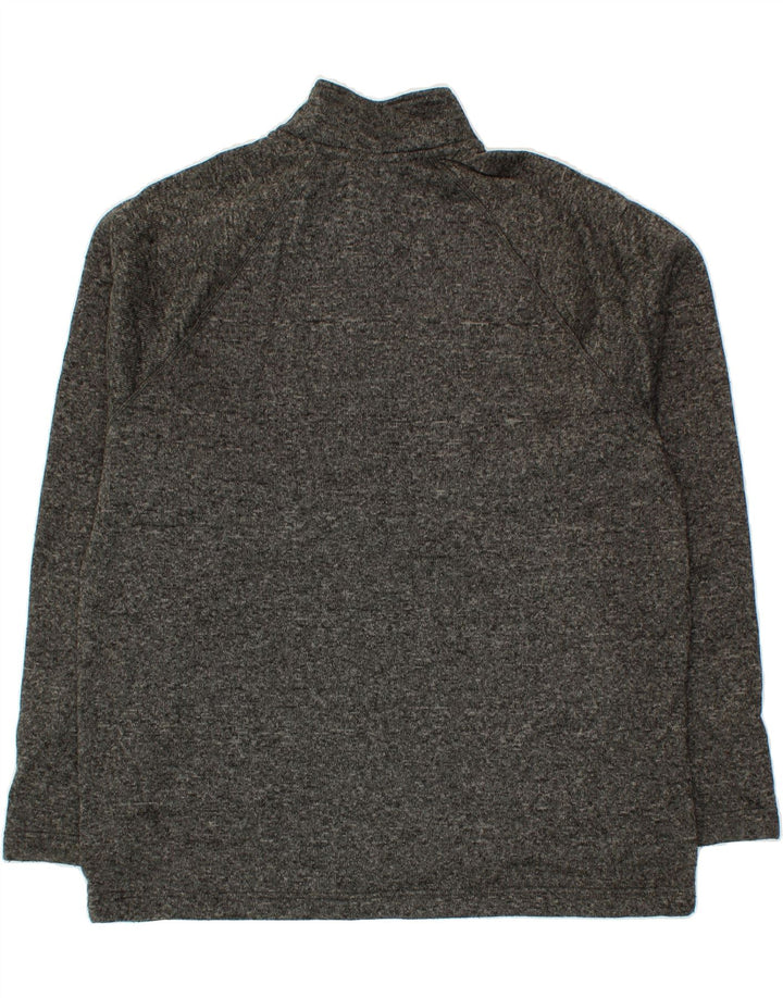 EDDIE BAUER Mens Zip Neck Sweatshirt Jumper XL Grey Polyester Vintage Eddie Bauer and Second-Hand Eddie Bauer from Messina Hembry 