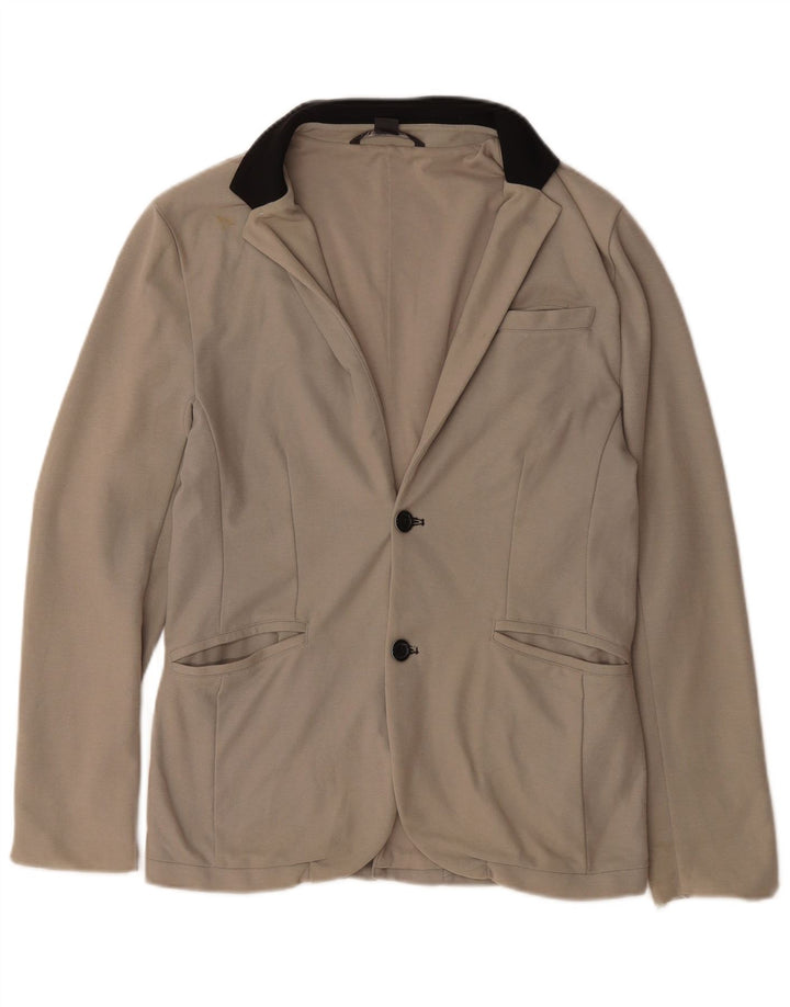 Giacca blazer da uomo a 2 bottoni Armani Exchange, UK 38, cotone beige medio