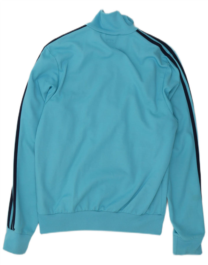 Giacca da ginnastica da uomo Adidas Top in cotone color block blu medio