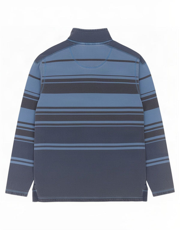 Felpa da uomo Marks & Spencer North Coast, grande, a righe blu navy