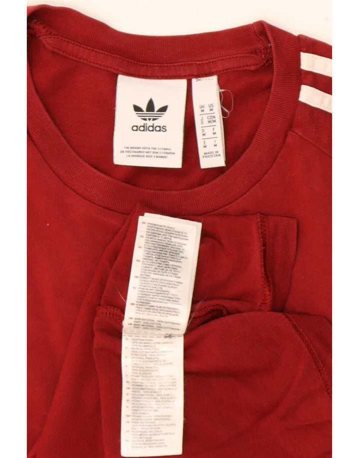 T-shirt da uomo Adidas Top in cotone rosso medio