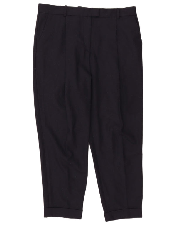 Pantaloni cropped con pegging da donna Cos EU 40 Medium W36 L25 Lana blu navy