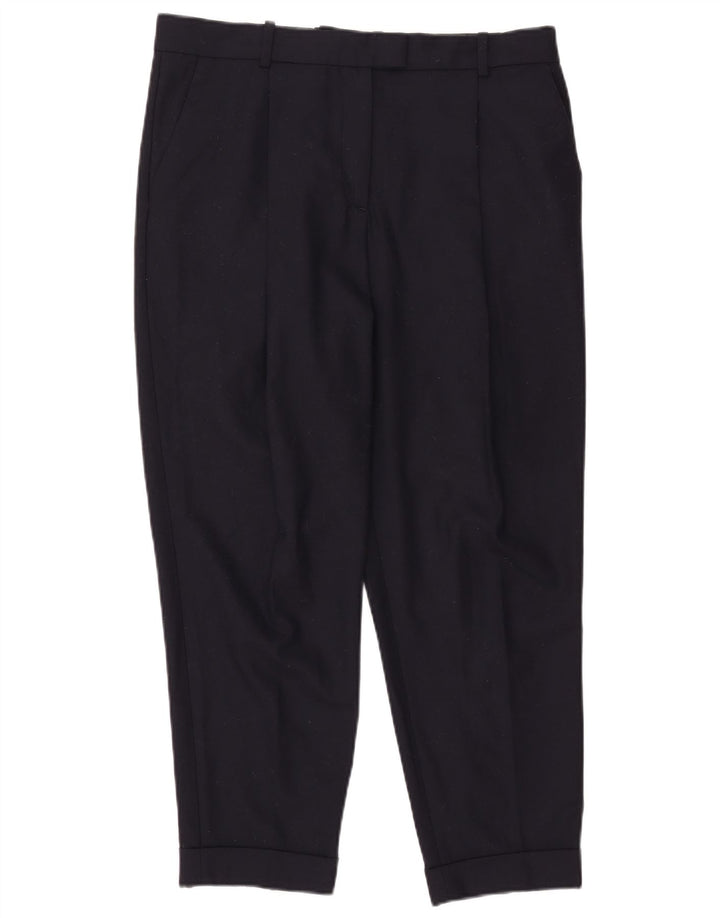 Pantaloni cropped con pegging da donna Cos EU 40 Medium W36 L25 Lana blu navy