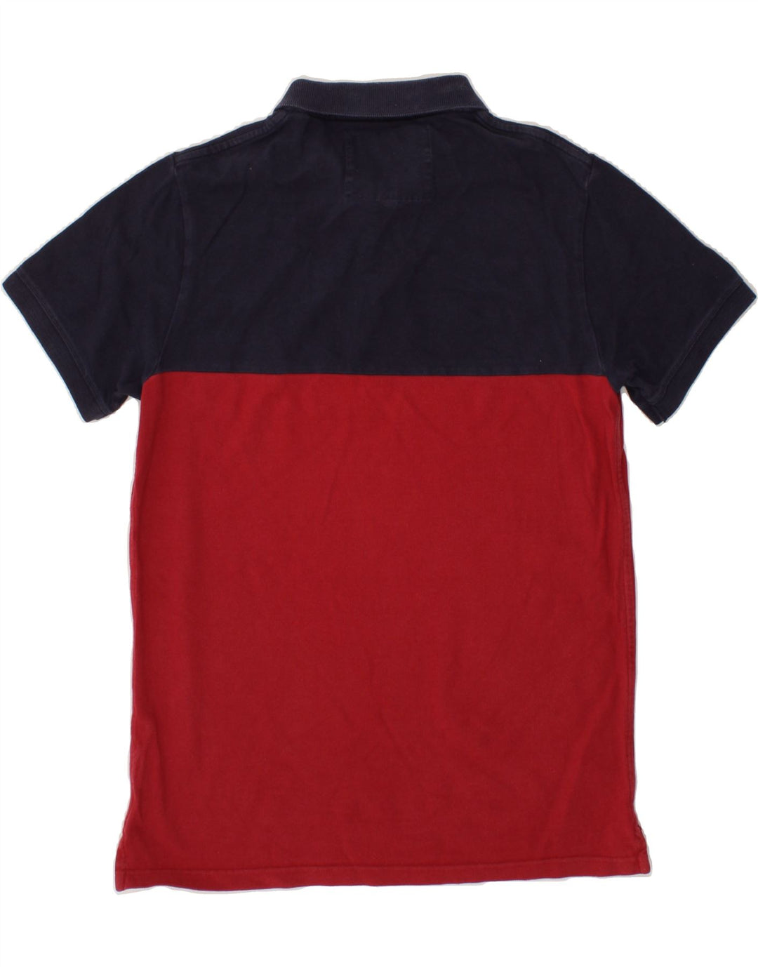 JACK WILLS Mens Polo Shirt Medium Red Colourblock Cotton Vintage Jack Wills and Second-Hand Jack Wills from Messina Hembry 