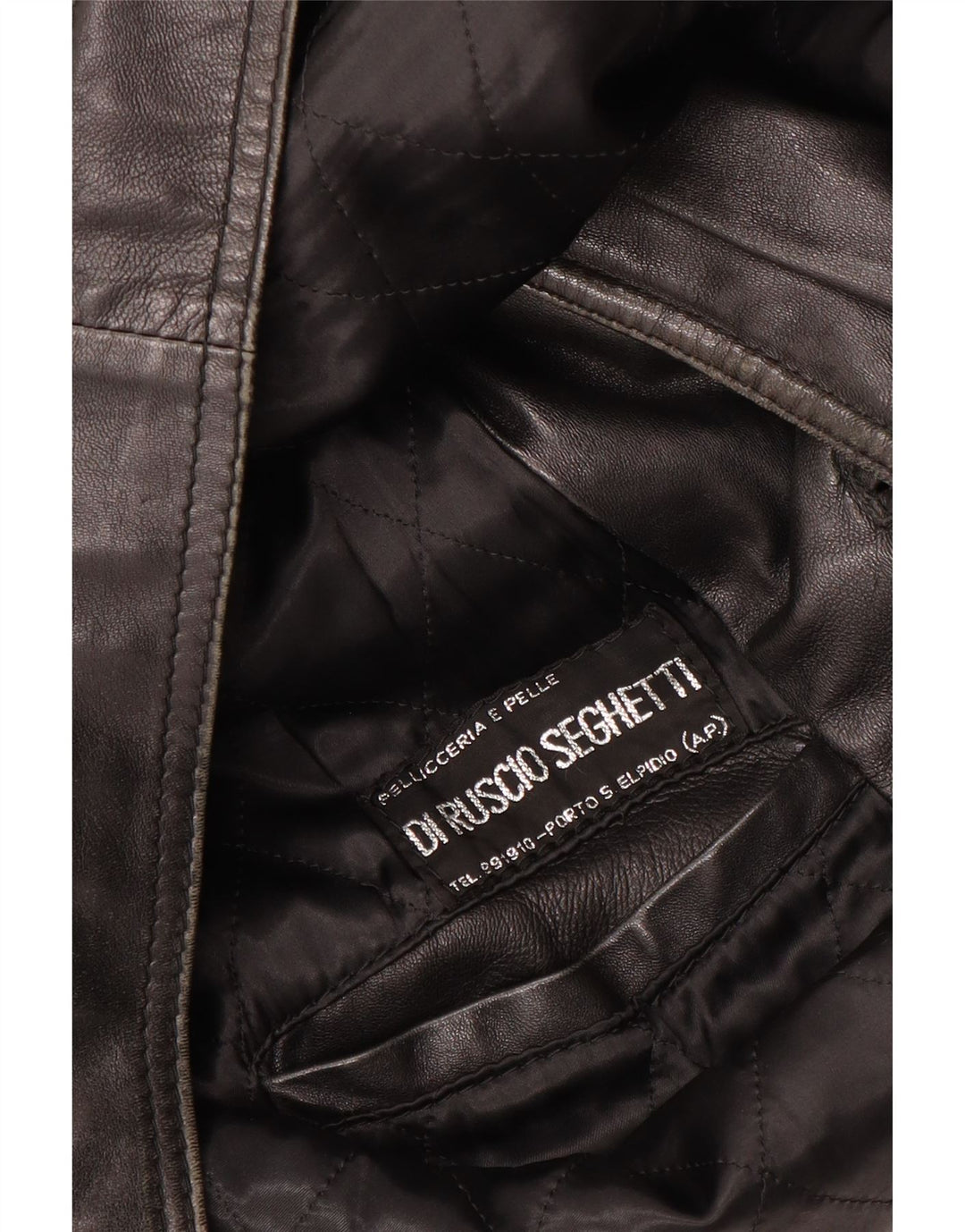 Giacca in pelle da uomo VINTAGE UK 40 grande in pelle nera