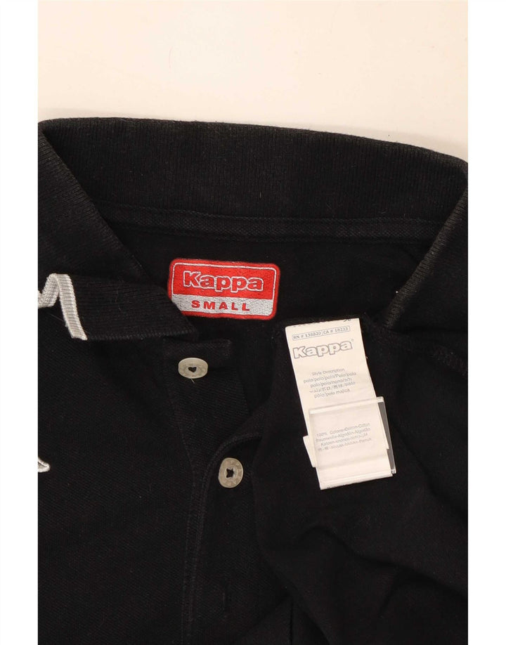 Polo Kappa Uomo Piccola in Cotone Rigato Nero