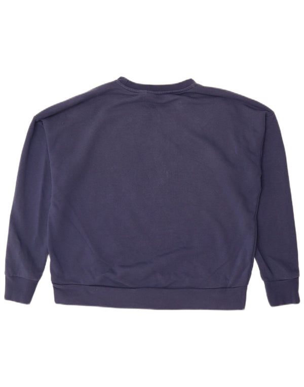 Felpa oversize con grafica Adidas da donna UK 16/18 Large Blu navy