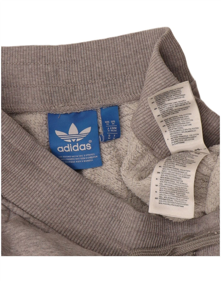 Pantaloncini sportivi da uomo Adidas in cotone chiazzato grigio medio