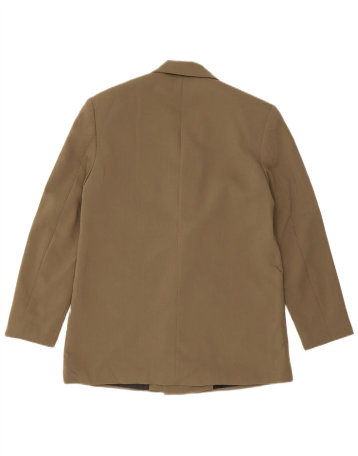 Giacca blazer doppiopetto da uomo Zara UK 34 XS poliestere kaki
