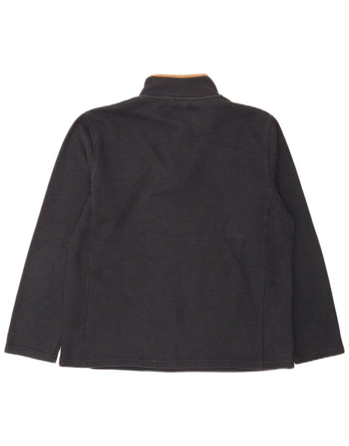 Felpa da uomo con collo con zip Mountain Warehouse, grande, in cotone blu navy