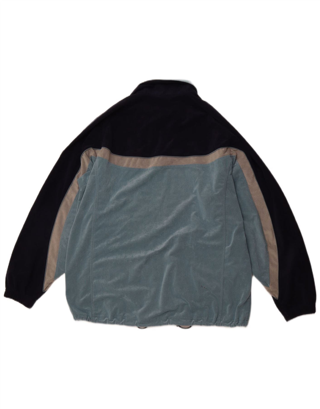 Giacca da ginnastica da uomo ASICS, giacca grande, in poliestere color block, blu, sportiva