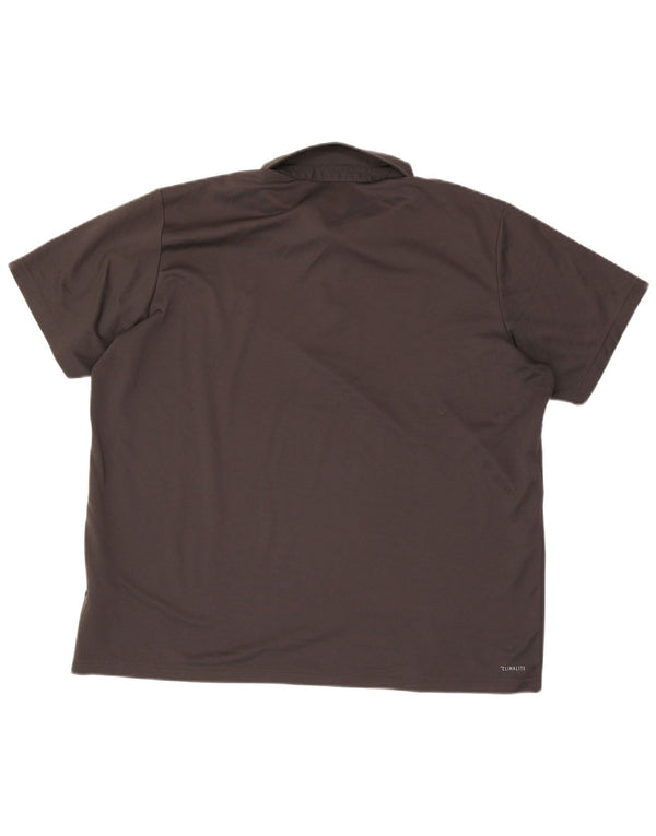 Polo Adidas Uomo Climalite 2XL Poliestere Grigio