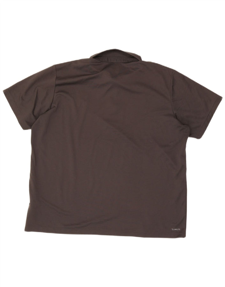 Polo Adidas Uomo Climalite 2XL Poliestere Grigio