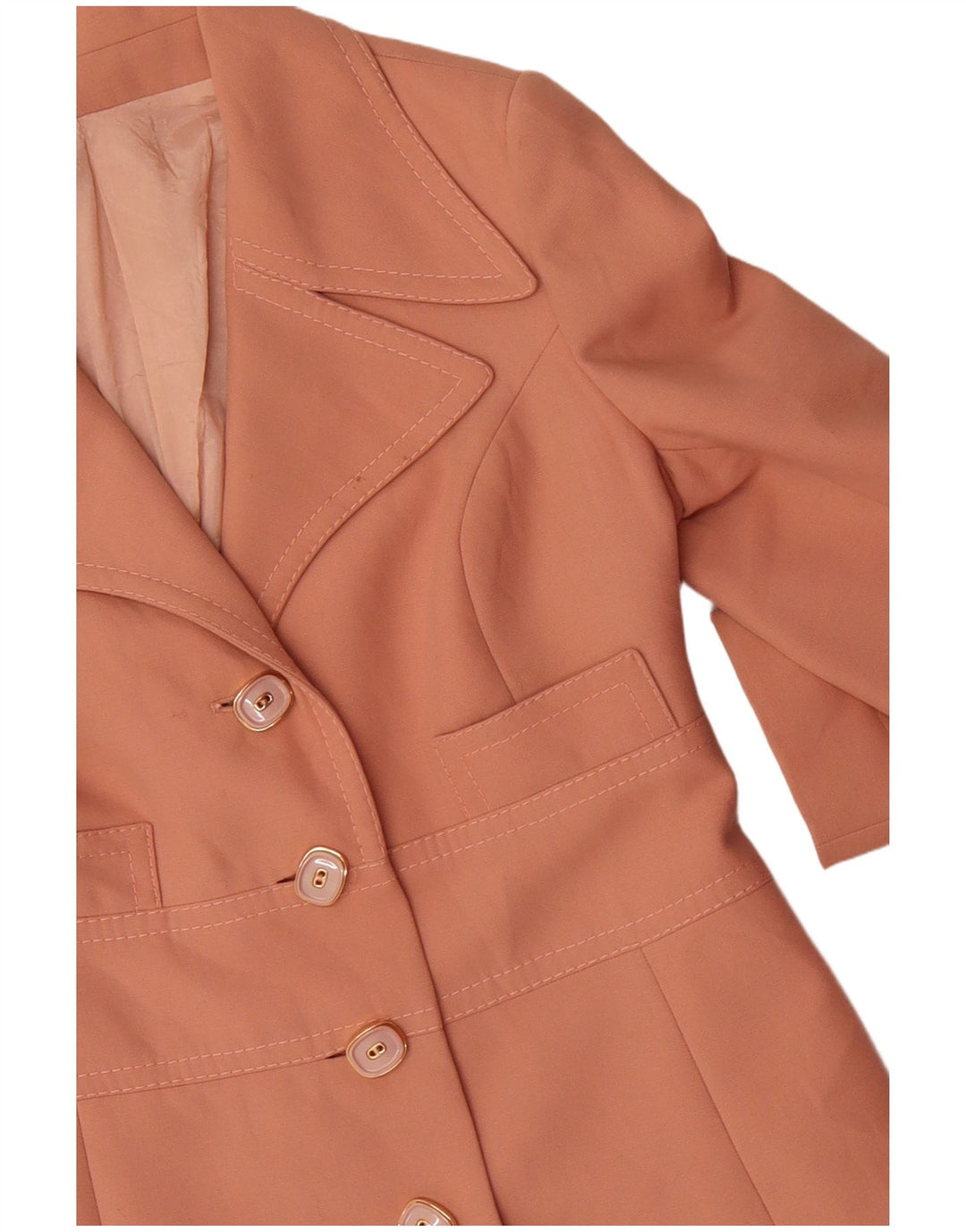 Trench vintage da donna UK 14 arancione medio