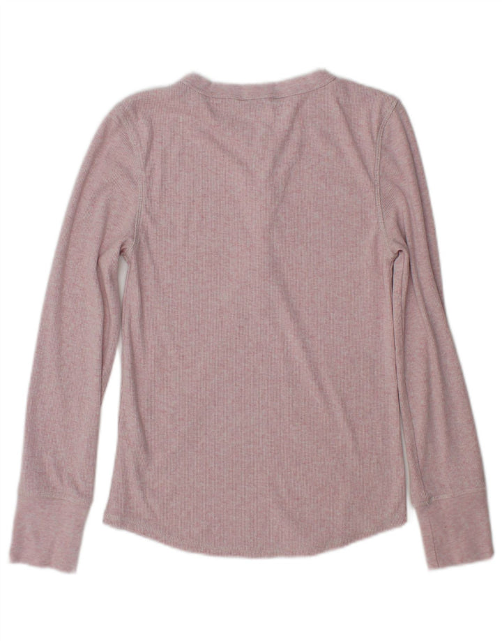 Marks & Spencer Top da donna a maniche lunghe UK 8 Small Rosa Poliestere