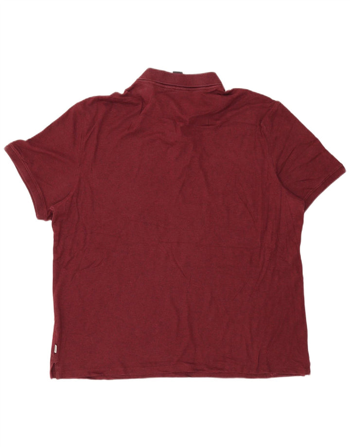 Polo da uomo Calvin Klein 2XL in cotone bordeaux