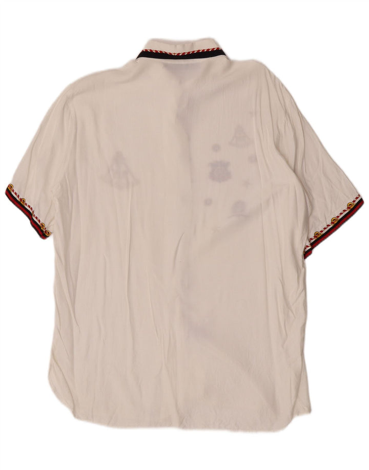 Marina Yachting Camicia grafica da donna Camicetta UK 16 Large White Nautical