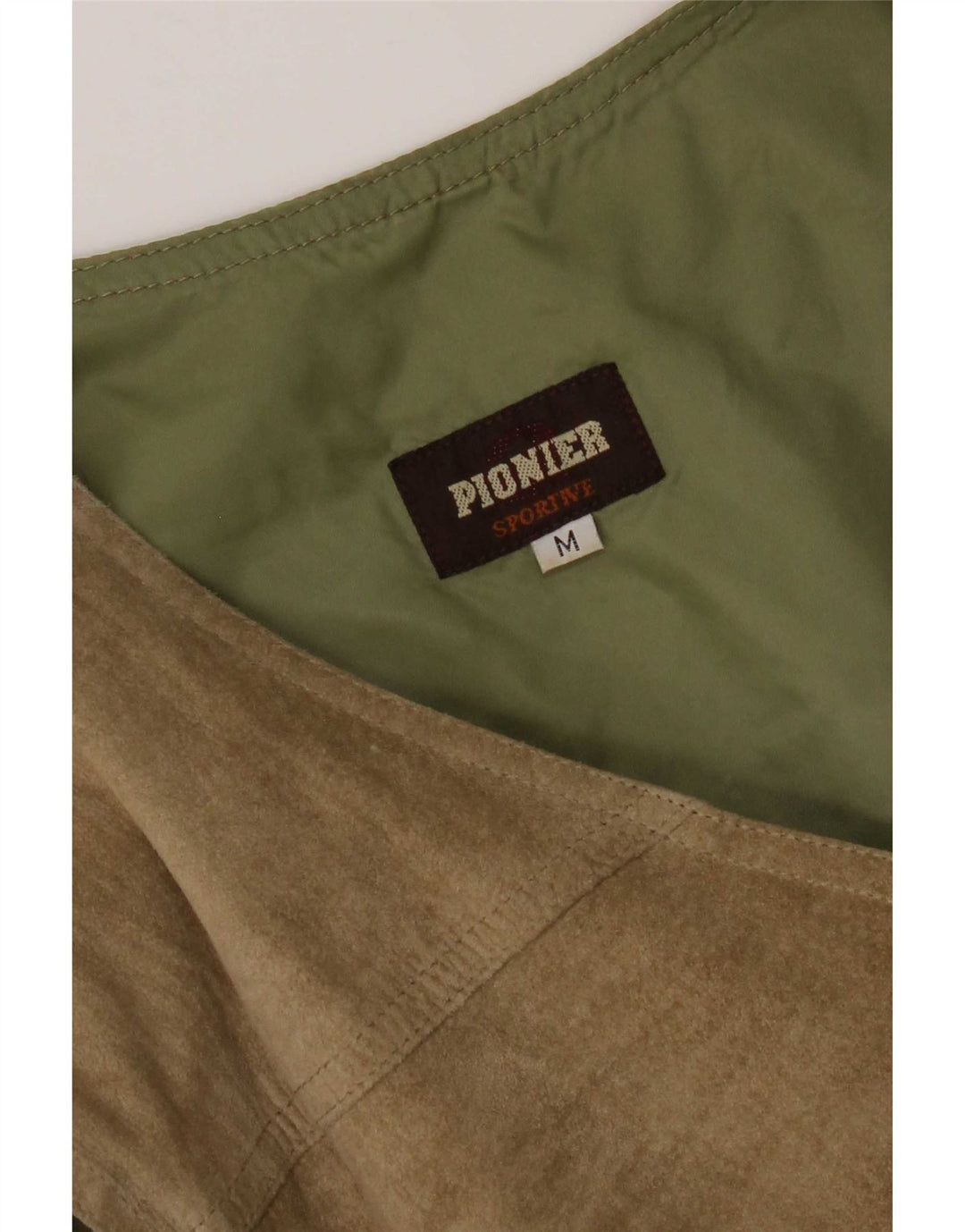 Gilet da uomo in pelle scamosciata Pionier medio kaki
