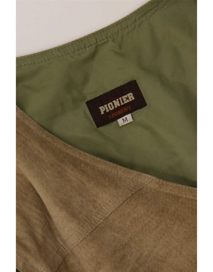 Gilet da uomo in pelle scamosciata Pionier medio kaki