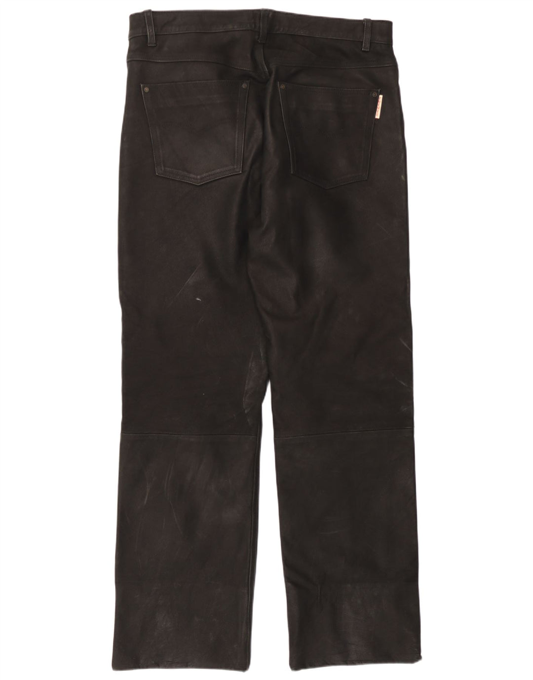 Pantaloni in pelle da uomo Fuente W37 L31 Pelle nera