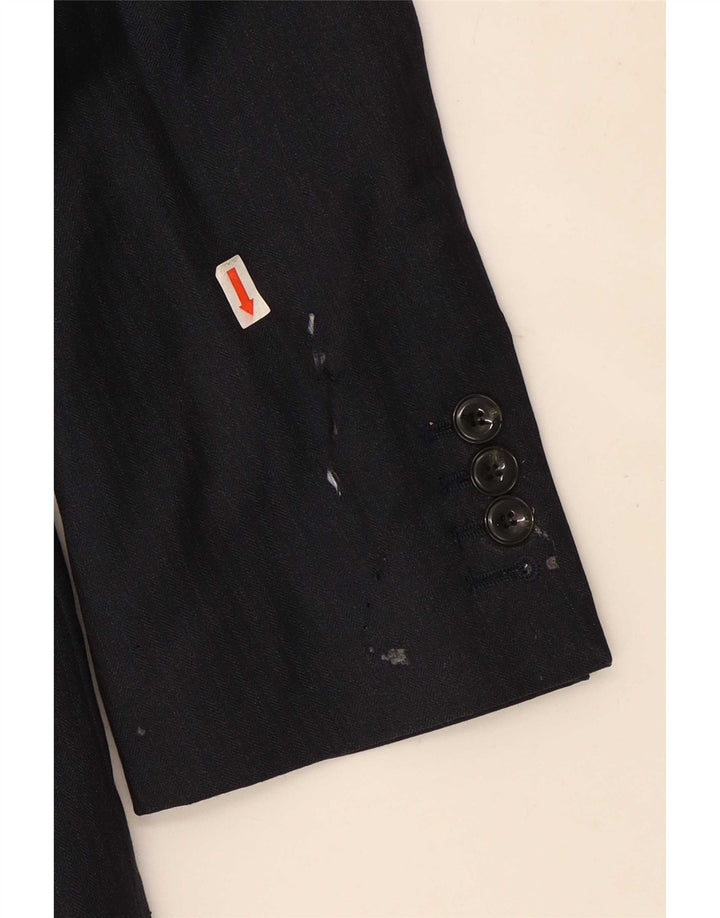 Giacca blazer a 2 bottoni da uomo Marks & Spencer UK 38 lana blu navy media