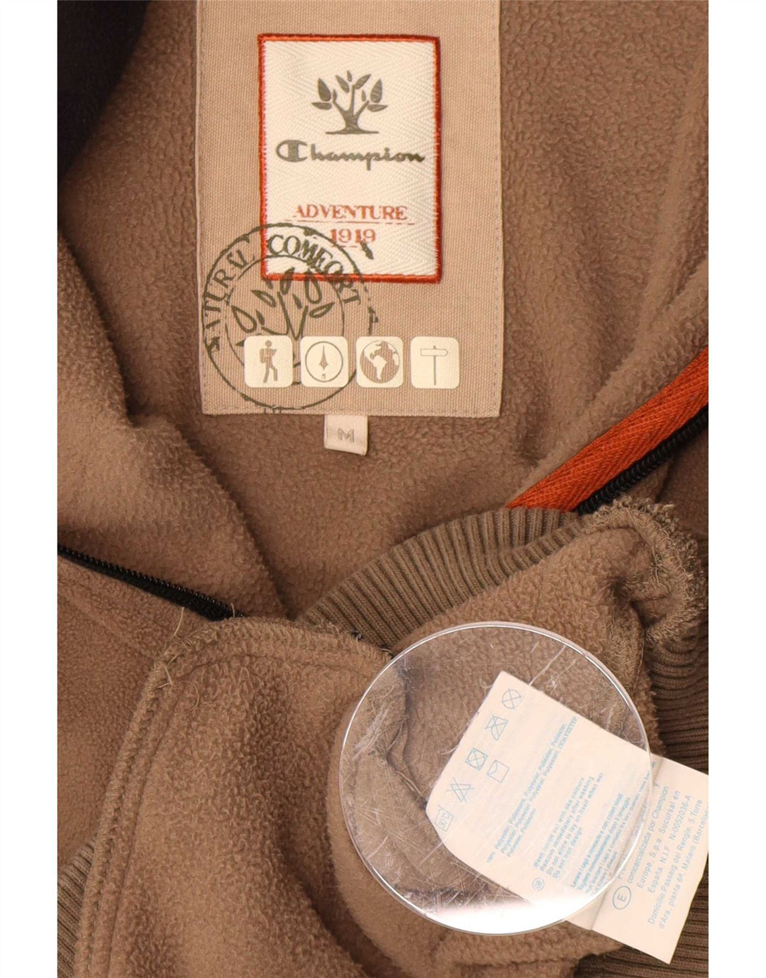 Giacca in pile da uomo Champion UK 38 Poliestere marrone medio