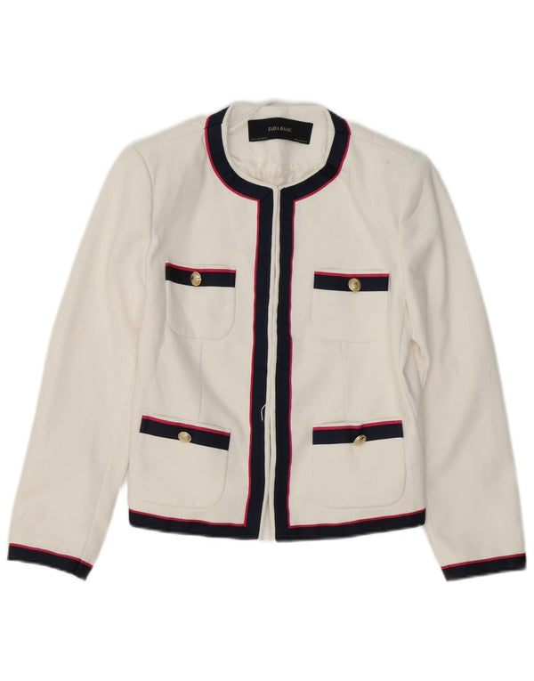 Giacca blazer da donna Zara UK 10 piccola a righe bianche