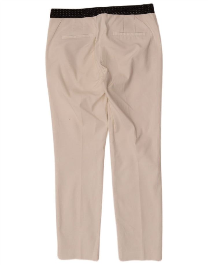 Pantaloni chino slim da donna Zara medi W28 L27 color block bianco