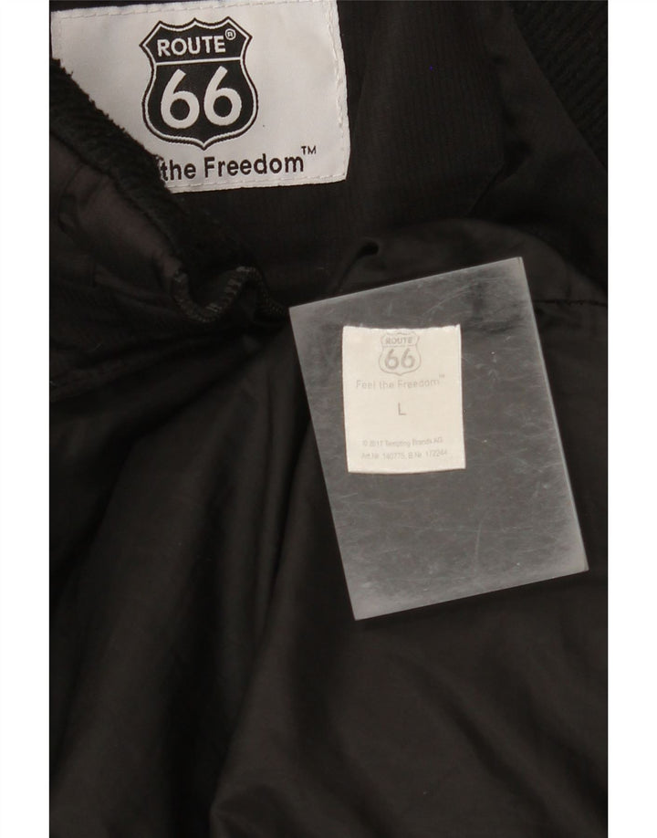 Giacca imbottita da uomo ROUTE 66 UK 40 grande poliestere nero