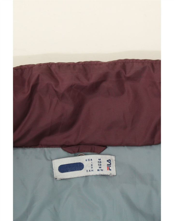 FILA Mens Padded Jacket IT 50 Large Burgundy Polyamide Vintage Fila and Second-Hand Fila from Messina Hembry 