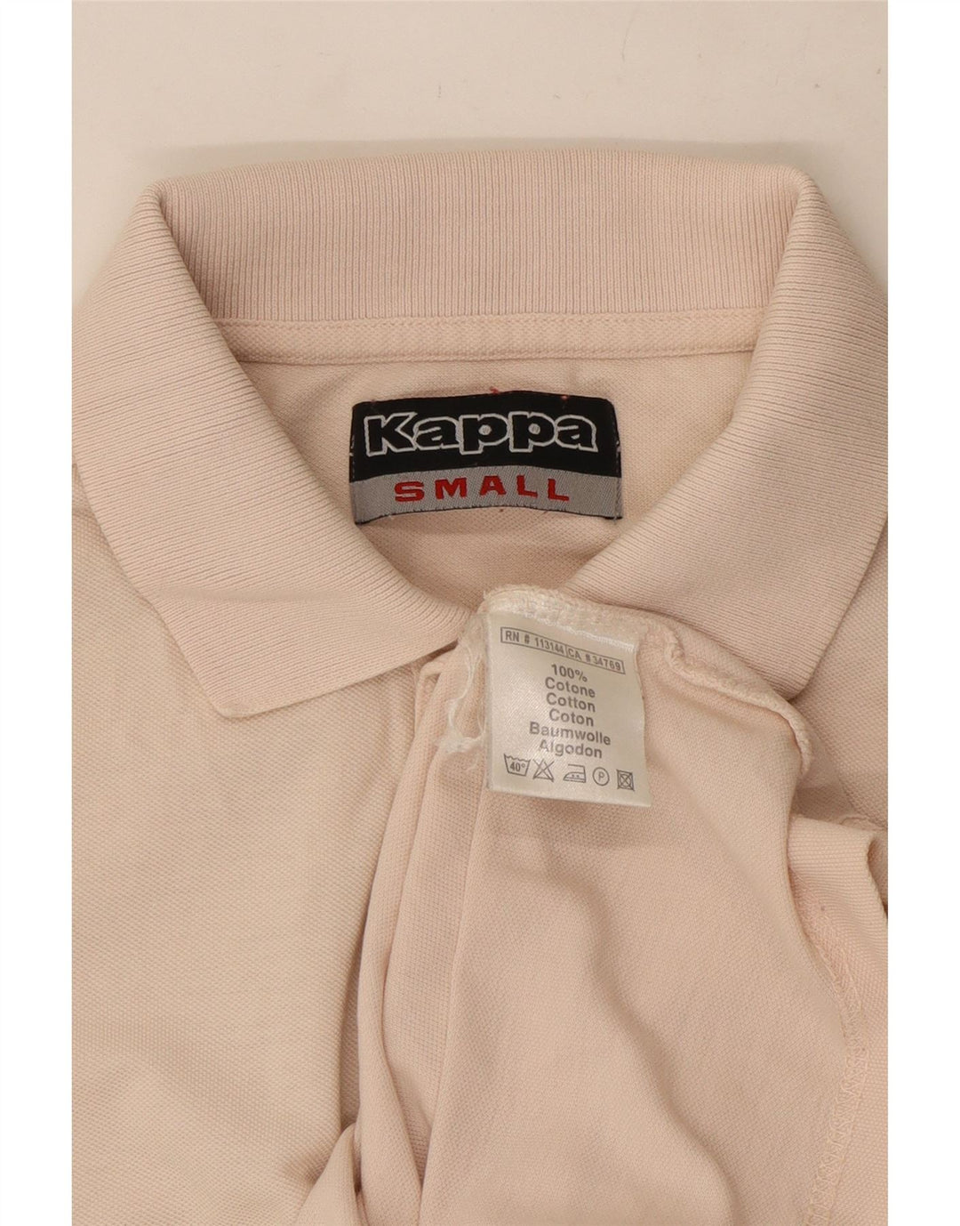 Polo Uomo Kappa Small Rosa In Cotone