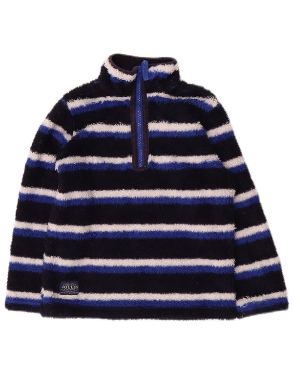 JOULES Maglione in pile con collo con zip per ragazzi 5-6 anni Poliestere a righe blu
