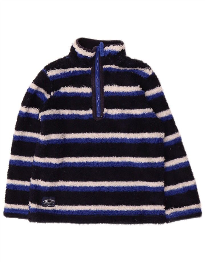 JOULES Maglione in pile con collo con zip per ragazzi 5-6 anni Poliestere a righe blu
