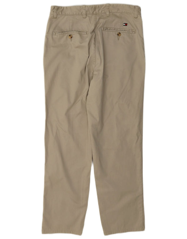 Pantaloni chino dritti da uomo Tommy Hilfiger W30 L30 in cotone beige