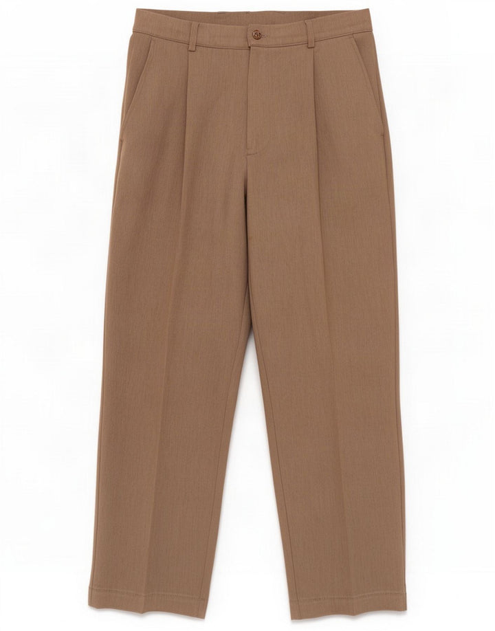 Pantaloni chino con pegging da uomo Farah W34 L28 poliestere marrone