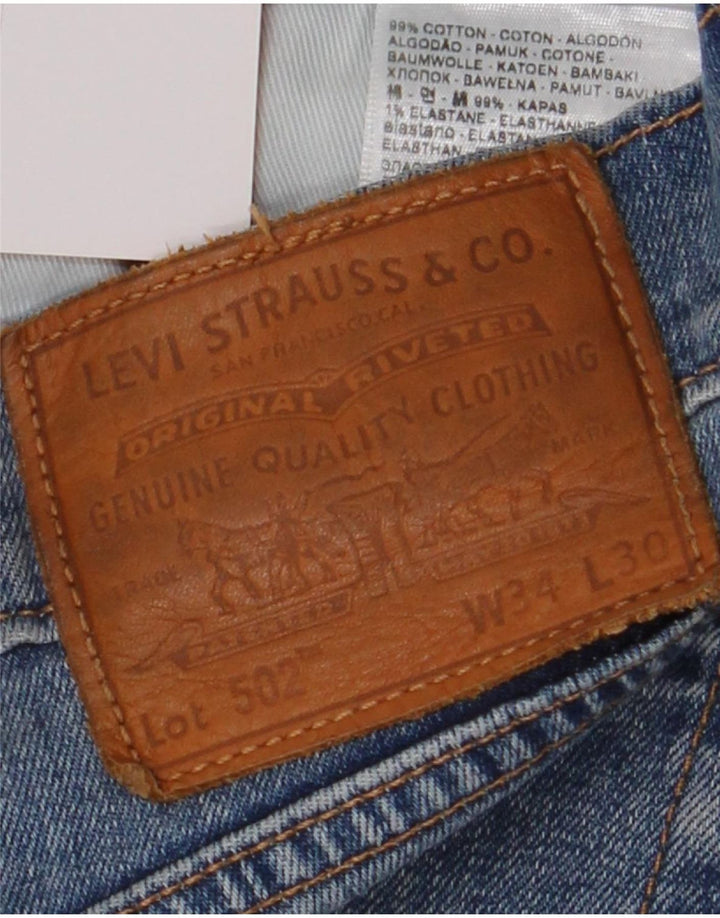 Levi's Uomo 502 Jeans dritti W34 L30 Cotone Blu
