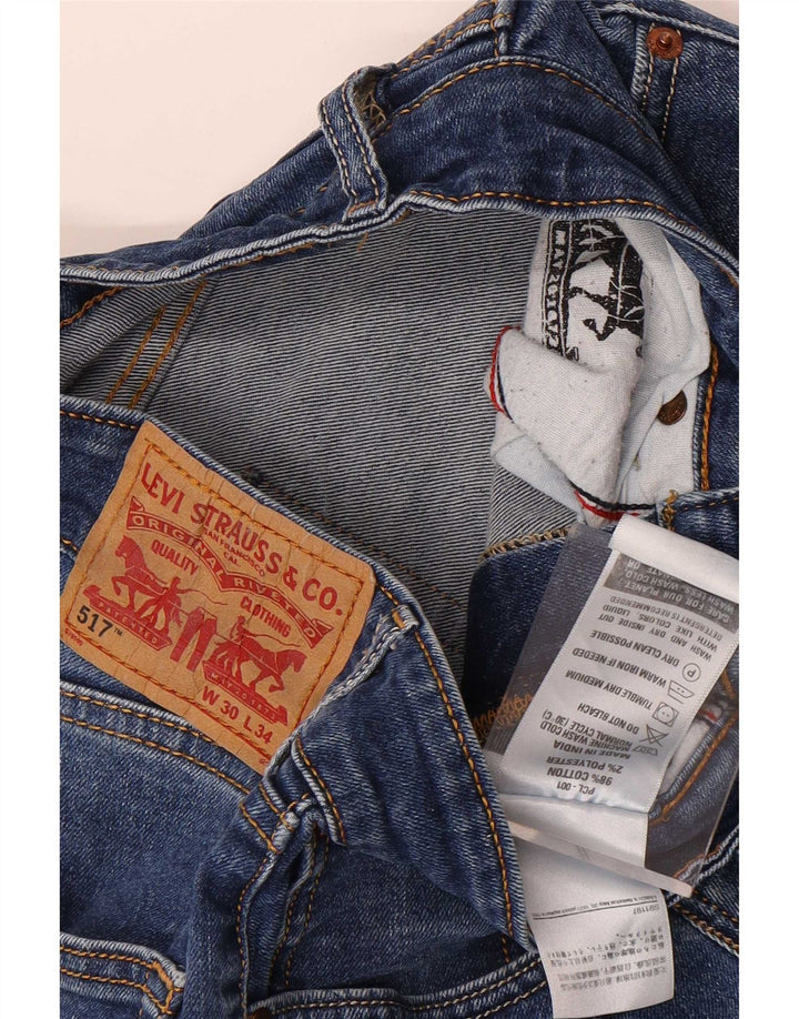 Levi's Uomo 517 Jeans Bootcut W30 L30 Cotone Blu