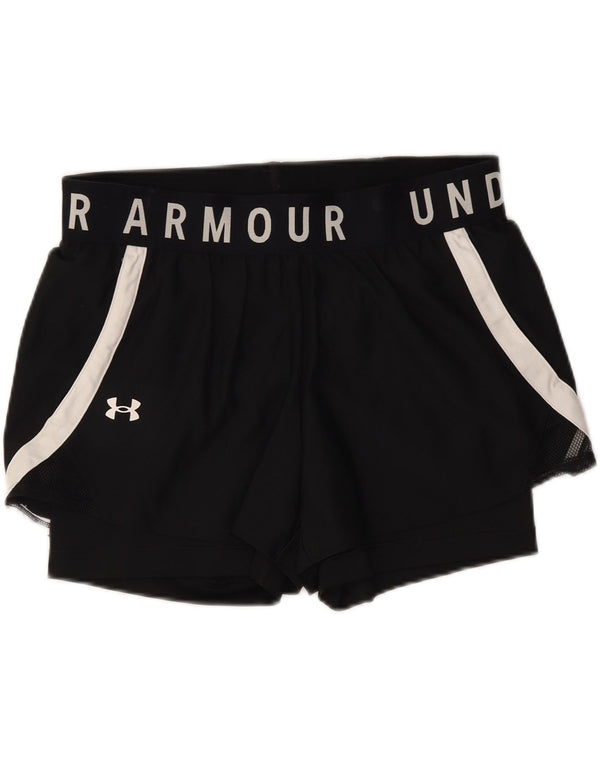 Pantaloncini sportivi con grafica da donna Under Armour UK 14 Large Black Colourblock