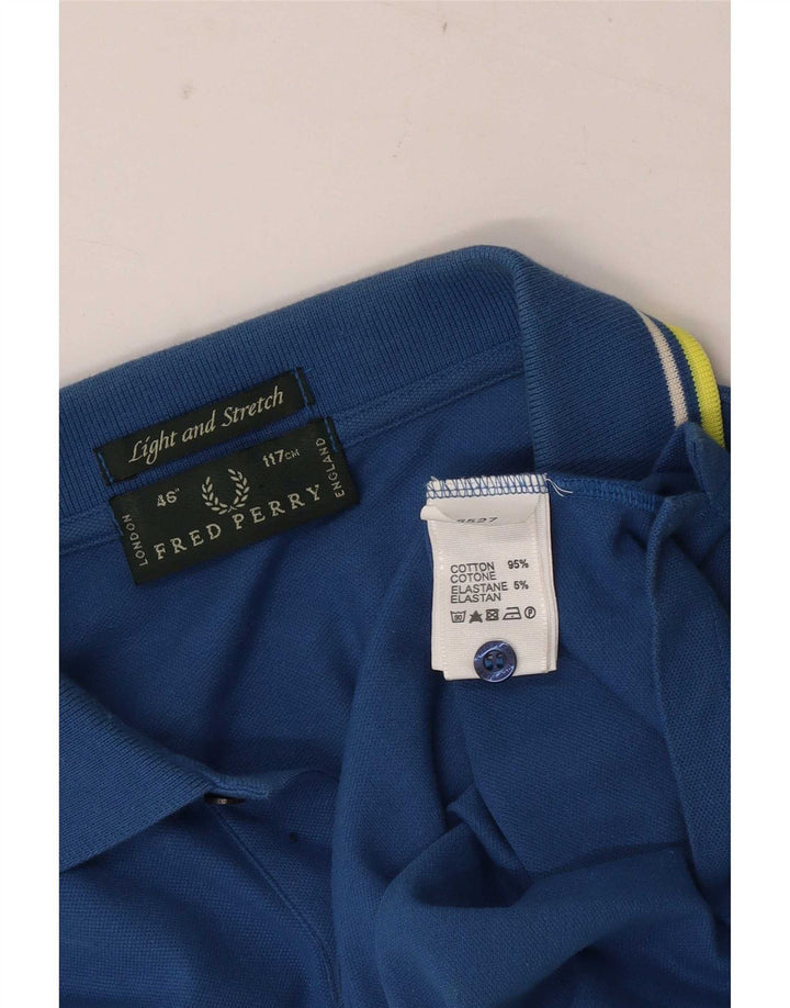 Polo da uomo Fred Perry in cotone a righe grandi blu