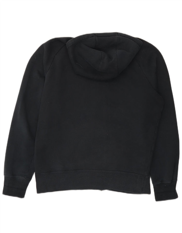 Felpa con cappuccio e zip grafica Nike da uomo in cotone nero medio