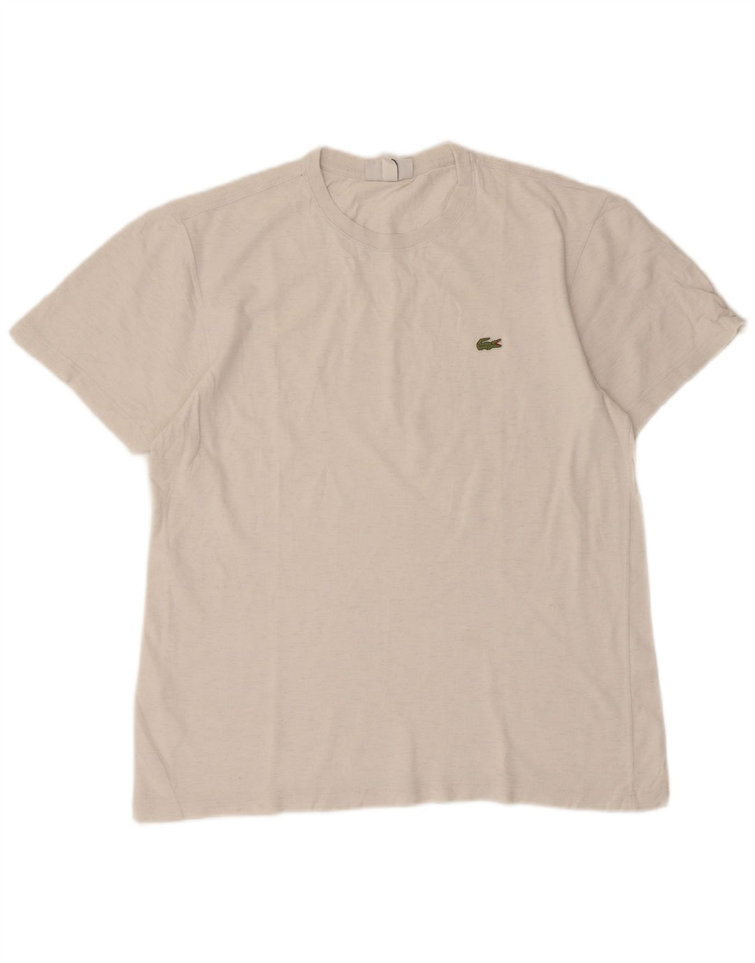 T-shirt da uomo Lacoste taglia 4, cotone bianco medio
